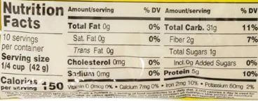 The Nutrition Facts of Ziyad Semolina Wheat / Smeed