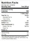 This is the Nutrition of Ziyad Silvered Almond