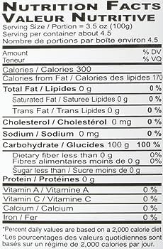 The Nutrition Facts of Ziyad Sugar Free Syrup 