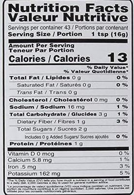 The Nutrition Facts of Ziyad Tomato Paste 