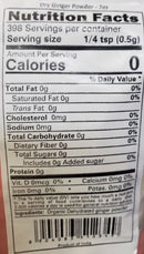 The Nutrition Facts of 24 Mantra Dry Ginger Powder Small 