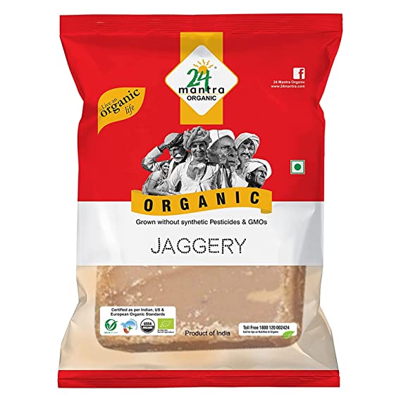 24 mantra Organic Jaggery Block MirchiMasalay