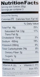 The Nutrition Facts of Al Safa Lamb Samosa (Hand Made) 