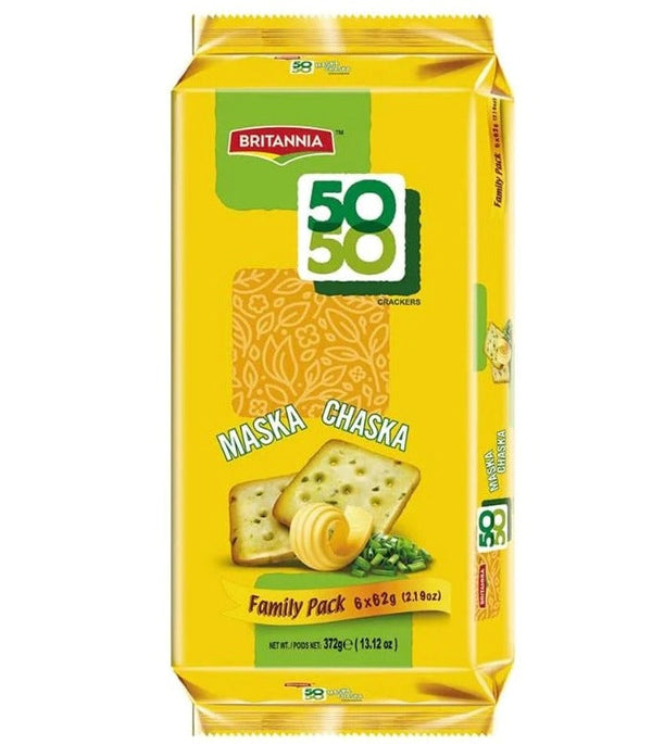 Britannia 50-50 Maska Chaska Biscuits Big Pack MirchiMasalay