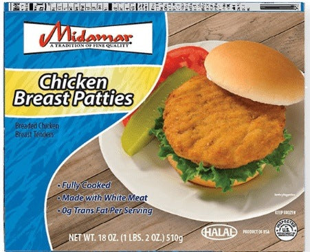 Midamar Halal Chicken Breast Patties | MirchiMasalay