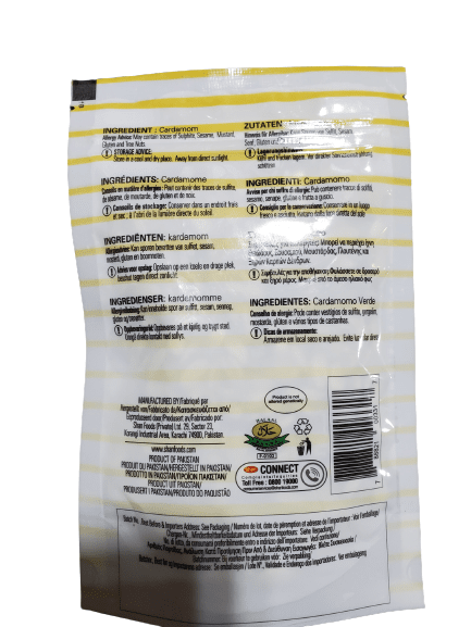 The Nutrition Facts of Shan Green Cardamom Whole 