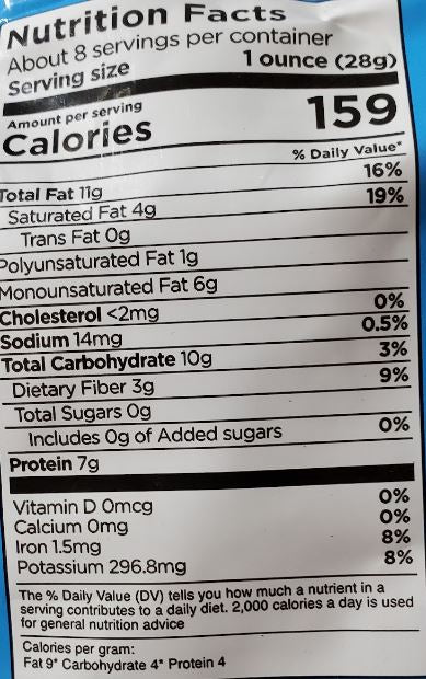 The Nutrition Facts of Castania Rstd Black Sunflower Seeds Unsalted 