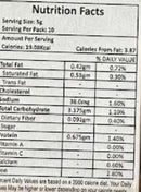 The Nutrition Facts of Century Sekuwa Masala 