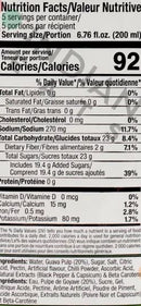 The Nutrition Facts of Dabur Real Masala Pomegrenate Drink 