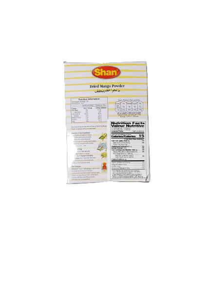 The Nutrition Facts of Shan Dried Mango Powder 
