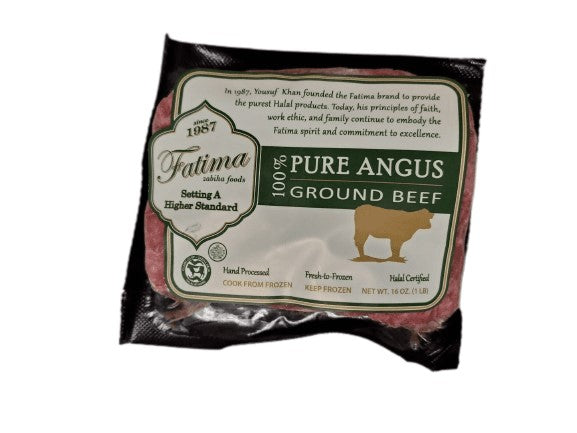 The Nutrition Facts of Fatima Zabiha Pure Angus Ground Beef 