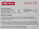 The Nutrition Facts of Happy Home koyla Karahi Masala 