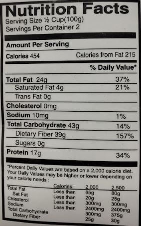 The Nutrition Facts of Jiva Organic Ajwain Seeds 