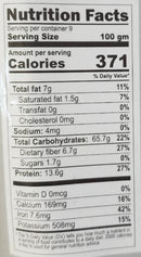 The Nutrition Facts of Jiva Organic Amaranth Flour 