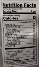 The Nutrition Facts of Jiva Organic Rose Petal Powder 