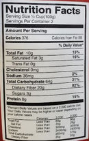 The Nutrition Facts of Jiva Organic Turmeric Powder 