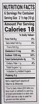 The Nutrition Facts of Lazzat Chicken Biryani Masala