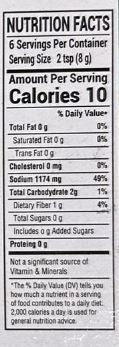 The Nutrition Facts of Lazzat Tandoori Chicken 
