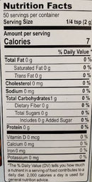 The Nutrition Facts of MDH Amchur Powder 