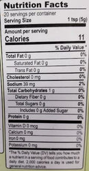 The Nutrition Facts of MDH Chana Dal Masala 