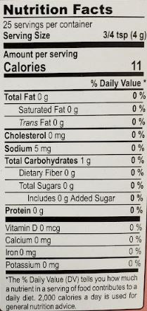 The Nutrition Facts of MDH Meat Curry Masala 