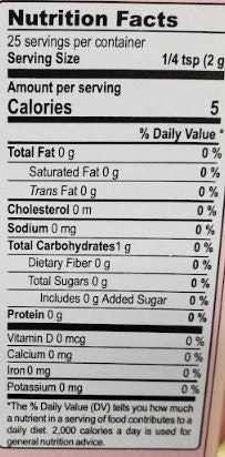 The Nutrition Facts of MDH Pulao Masala 