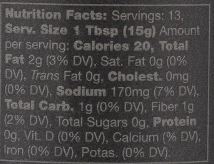The Nutrition Facts of Mina Green Olive Spread 