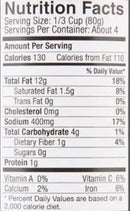 The Nutrition Facts of Mina Moroccan Chicken Cooking Sauce 