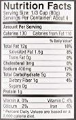 The Nutrition Facts of Mina Tagine Moroccan Lamb Or Beef Cooking Sauce 