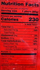 The Nutrition Facts of Mirch Masala Plain Paratha (25pcs) 