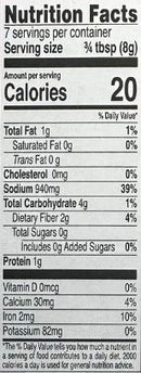 The Nutrition Facts of National Delhi Nihari 