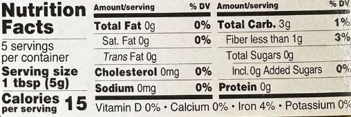 The Nutrition Facts of National Mazedaar Daal 