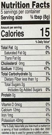 The Nutrition Facts of National Sindhi Biryani 