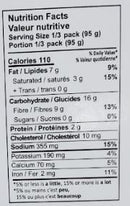 The Nutrition Facts of Regal Kitchen Aloo Palak 