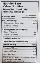 The Nutrition Facts of Regal Kitchen Haryali Chaap 