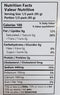 The Nutrition Facts of Regal Kitchen Haryali Chaap 