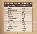 The Nutrition Facts of Dawat Brown Basmati Rice