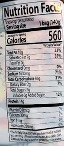 The Nutrition Facts of Samyang Fire Hot Chicken Stir Fried Ramen Noodles, 5 Pack 