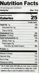 The Nutrition Facts of Shan Chana Masala Mix 