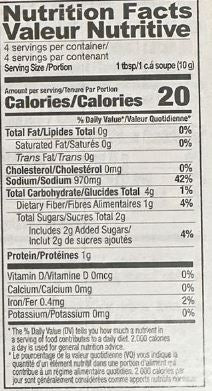 The Nutrition Facts of Shan Chinese Chop Suey 