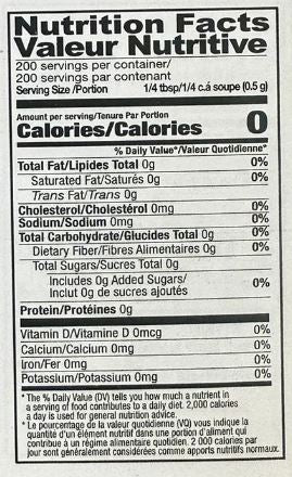 The Nutrition Facts of Shan Zafarani Garam Masala 