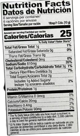 The Nutrition Facts of Shan Malay Chicken Biryani 