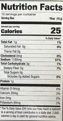 The Nutrition Facts of Shan Vegetable Masala 
