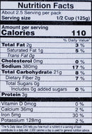 The Nutrition Facts of Vadilal quick Treat Homestyle Plain Khichdi