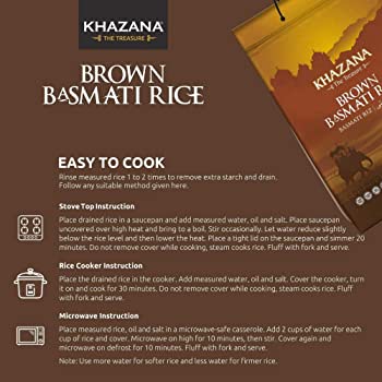 The Nutrition Facts of Khazana Brown Basmati Rice Small