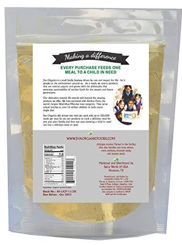 The Nutrition Facts of Jiva Organic Licorice Powder 