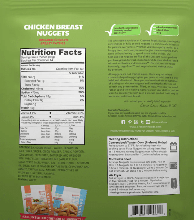 Crescent Foods Chicken Breast Nuggets MirchiMasalay