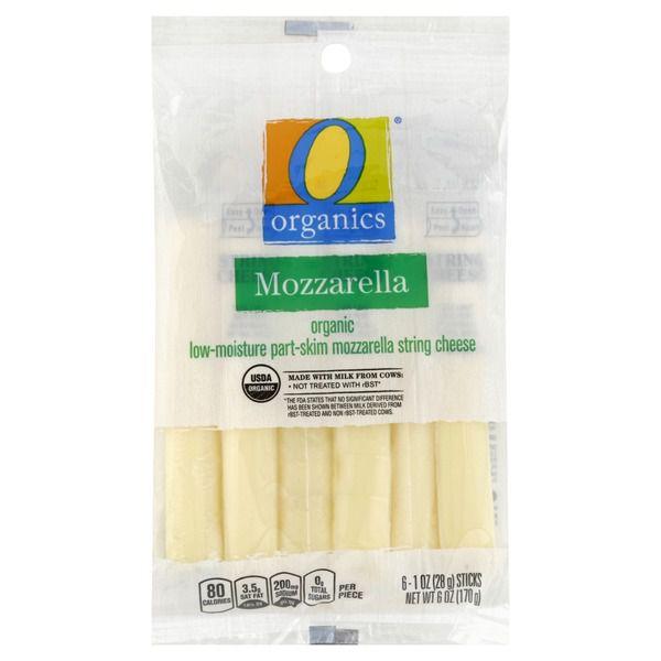 O Organics String Cheese, Low-Moisture, Mozzarella, Part-Skim | MirchiMasalay