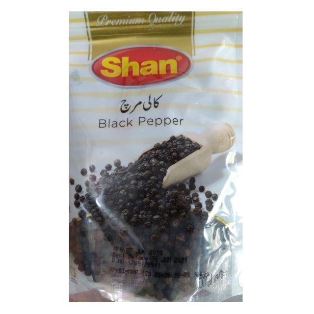 Shan Black Pepper Whole Pouch MirchiMasalay